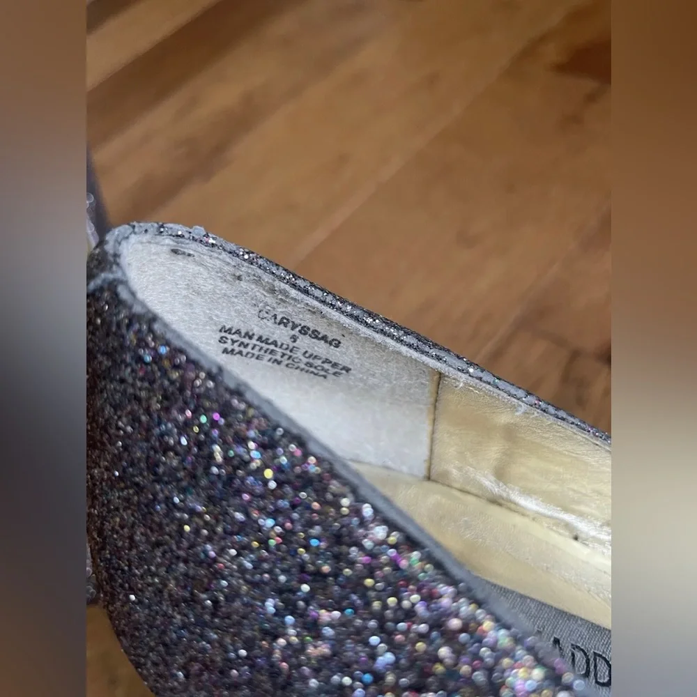 Steve Madden Caryssag Gold Multicolored Glitter Platform Heels Size 8 - Picture 8 of 8